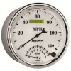 AutoMeter Gauge Tach/Speedo 5in. 120MPH & 8K RPM Elec. Program Old Tyme White II - 1290