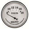AutoMeter Gauge Voltmeter 2-1/16in. 18V Elec Old Tyme White II - 1292