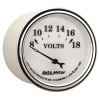 AutoMeter Gauge Voltmeter 2-1/16in. 18V Elec Old Tyme White II - 1292