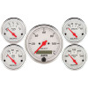 Autometer Arctic White 5 Pc Kit Box w/ Elec Speedo, Elec Oil Press, Water Temp, Volt, Fuel Level - 1302