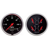 AutoMeter Gauge Kit 2 Pc. Quad & Speedometer 3-3/8in. Designer Black - 1408