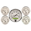 Autometer Old Tyme White 5 Pc Kit-Elec Speed(Km/H)/Elec Oil Press/Water Temp/Volt/Fuel Level - 1602-M