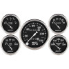 Auto Meter Gauge Kit 5 pc. 3 1/8in & 2 1/16in Mechanical Speedometer Old Tyme Black - 1708