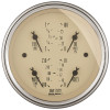 AutoMeter Gauge Quad 3-3/8in. 240 Ohm(e) to 33 Ohm(f) Elec Antique Beige - 1812