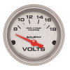 Autometer Voltmeter 2-1/16in 18V Electric Marine Silver Ultra-Lite Gauge - 200756-33
