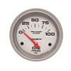 Autometer Marine Silver Ultra-Lite 2-5/8in 100PSI Electric Oil Pressure Gauge - 200759-33