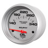 Autometer Marine Silver Ultra Lite Electric Oil Temperature Gauge 2-5/8in 140-300 Deg F - 200765-33