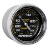 Autometer Marine Carbon Fiber Gauge 2-5/8in Mechanical Vacuum/Boost Gauge 30INHG-30PSI - 200775-40
