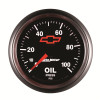 Autometer GM Bowtie Black 2-1/16in 0-100 PSI Oil Pressure - Stepper Motor - 3653-00406