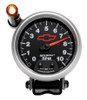 Autometer GM Red Bowtie Black 3-3/4in 0-10000 RPM Pedestal Mount Tachometer Quick-Lite - 3690-00406