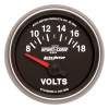 Autometer Sport-Comp II 52mm 8-18 Volt Short Sweep Electronic Voltmeter - 3692