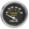 Autometer Carbon Fiber 52mm 8-18 Volt Electronic Volt meter - 4791