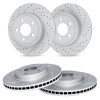 R1 03-07 Honda Accord Front & Rear Drilled & Slotted Carbon Coated Brake Rotor Set - WBPN2-59022 Photo - Primary