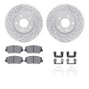 R1 16-17 Hyundai Veloster Front Drill/Slot Carbon Coated Rotor Set w/Optimum Pads - WBUH1-03023 Photo - out of package