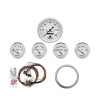 Autometer Old Tyme White 5 Piece Kit (MPH/FUEL/OILP/WTMP/BAT) 59-60 Chevy Car Direct-Fit Dash Kit - 7034-OTW
