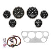 Autometer Old Tyme Black Gauge Kit 6 Pc Ford Truck 53-55 Tach/Mph/Fuel/Oilp/Wtmp/Volt - 7048-OTB