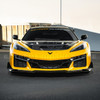 EOS Z07 Extended Style Carbon Flash Metallic Front Splitter & Canards - C8 Corvette Z06 (FLIP-1042-V2-FRP_SPLITTER-528-V2-FRP)