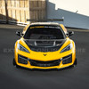 EOS Z07 Extended Style Carbon Flash Metallic Front Splitter & Canards - C8 Corvette Z06 (FLIP-1042-V2-FRP_SPLITTER-528-V2-FRP)
