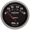 Autometer Sport-Comp II 2-5/8in 18V Electrical Voltmeter Gauge - 7691