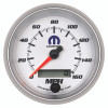 AutoMeter Gauge Speedometer 3-3/8in. 160MPH Elec. Programmable White Mopar - 880036