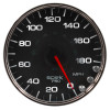Autometer Spek-Pro Gauge Speedometer 5in 180 Mph Elec. Programmable Black/Chrome - P23031