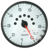 Autometer Spek-Pro Gauge Tachometer 5in 8K Rpm W/Shift Light & Peak Mem White/Black - P23812
