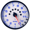 Autometer Spek-Pro Gauge Tachometer 5in 11K Rpm W/Shift Light & Peak Mem White/Black - P23912