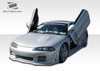 1995-1999 Mitsubishi Eclipse Eagle Talon Duraflex R34 Front Bumper Cover - 1 Piece / Vehicle Year Make Model Trim - 1995-1999-Mitsubishi Eclipse ALL / Product Type - Front Bumper / Style Name -R34 / Kit Material - FRP (Fiberglass Reinforced Plastics) / Notes - Note: front bumper is designed for 97-99 models. 95-96 models will need to modify bumper or use 97-99 headlights in order to fit properly.
