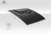 Universal Duraflex Spyder 2 Hood Scoop - 1 Piece / Vehicle Year Make Model Trim - --  ALL / Product Type - Scoop / Style Name -\Universal / Kit Material - FRP (Fiberglass Reinforced Plastics) / Notes - Note: 41.75" front to back 31.75" side to side at back 24.75" from side to side at front 2.5" scoop opening
