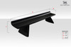 Universal Duraflex Cobra R Wing Trunk Lid Spoiler - 1 Piece / Vehicle Year Make Model Trim - --  ALL / Product Type - Wing / Style Name -\Universal / Kit Material - FRP (Fiberglass Reinforced Plastics) / Notes - Note: this wing is 54" wide from tip to tip and 40" wide from pillar to pillar. height is 10" will fit most applications. please measure the length of your trunk and decide if this wing will fit your vehicle appropriately.