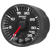 Autometer Spek-Pro Gauge Boost 2 1/16in 35psi Stepper Motor W/Peak & Warn Black/Black - P303328