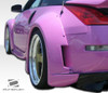 2003-2008 Nissan 350Z Z33 Duraflex Vader 3 Wide Body Rear Fender Flares - 2 Piece / Vehicle Year Make Model Trim - 2003-2008-Nissan 350Z ALL / Product Type - Fender Flare / Style Name -Vader 3 / Kit Material - FRP (Fiberglass Reinforced Plastics) / Notes - Note: must be used in conjunction with complete wide body kit. will not fit convertible model