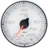 Autometer Spek-Pro 2 1/16in 100PSI Stepper Motor W/Peak & Warn White/Black Boost Gauge - P305128