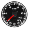 Autometer Spek-Pro Gauge Pyro. (Egt) 2 1/16in 2000f Stepper Motor W/Peak & Warn Blk/Chrm - P31031