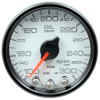 Autometer Spek-Pro Gauge Oil Temp 2 1/16in 300f Stepper Motor W/Peak & Warn Wht/Blk - P32212