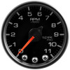 Autometer Spek-Pro Gauge Tach 2 1/16in 11K Rpm W/ Shift Light & Peak Mem Blk/Blk - P33632