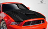 2013-2014 Ford Mustang / 2010-2014 Mustang GT500 Carbon Creations CVX Hood - 1 Piece / Vehicle Year Make Model Trim - 2013-2014-Ford Mustang ALL / Product Type - Hood / Style Name -CVX / Kit Material - Carbon Fiber / Notes - Note: Hood pins are required.