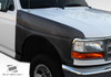 1992-1996 Ford F-150 / Bronco Duraflex 4.5" Off Road Bulge Front Fenders - 2 Piece / Vehicle Year Make Model Trim - 1992-1996-Ford F150 ALL / Product Type - Fender / Style Name -Off Road Bulge / Kit Material - FRP (Fiberglass Reinforced Plastics) / Notes - Note: the fenders are widened 4.5 inches and designed for oversized tire clearance.