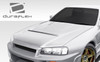 1989-1994 Nissan Skyline 2DR R32 Duraflex R324 Conversion Hood - 1 Piece / Vehicle Year Make Model Trim - 1989-1994-Nissan Skyline 2DR / Product Type - Hood / Style Name -R324 Conversion / Kit Material - FRP (Fiberglass Reinforced Plastics) / Notes - Note: Hood pins are required.