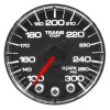 Autometer Spek-Pro Gauge Water Temp 2 1/16in 300f Stepper Motor W/Peak & Warn Blk/Chrm - P346318