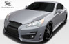 2010-2012 Hyundai Genesis Coupe 2DR Duraflex TP-R Front Bumper Cover - 1 Piece / Vehicle Year Make Model Trim - 2010-2012-Hyundai Genesis 2DR / Product Type - Front Bumper / Style Name -TP-R / Kit Material - FRP (Fiberglass Reinforced Plastics) / Notes - Note: led size is 7" foglights are 2.5"