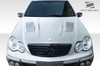 2001-2007 Mercedes C Class W203 Duraflex W-1 Hood - 1 Piece / Vehicle Year Make Model Trim - 2001-2007-Mercedes C Class ALL / Product Type - Hood / Style Name -W-1 / Kit Material - FRP (Fiberglass Reinforced Plastics) / Notes - Note: Hood pins are required.