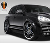 2003-2006 Porsche Cayenne Eros Version 1 Wide Body Front Fender Flares - 2 Piece / Vehicle Year Make Model Trim - 2003-2006-Porsche Cayenne ALL / Product Type - Fender Flare / Style Name -Eros Version 1 / Kit Material - FRP (Fiberglass Reinforced Plastics) / Notes - Note: Must me used with entire Eros Version 1 Wide Body Kit