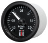 Autometer Stack 52mm -1 to +2 Bar T-Fitting 0.187in Barb (M) Mechanical Boost Pressure Gauge - Black - ST3111