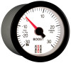 Autometer Stack 52mm -30INHG to +30 PSI (Incl T-Fitting) Mechanical Boost Pressure Gauge - White - ST3162