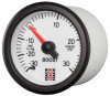 Autometer Stack 52mm -30INHG to +30 PSI (Incl T-Fitting) Mechanical Boost Pressure Gauge - White - ST3162