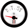 Autometer Stack 52mm 60-150 Deg C M10 Male Electric Oil Temp Gauge - White - ST3259