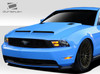 2010-2012 Ford Mustang Duraflex GT500 Hood - 1 Piece / Vehicle Year Make Model Trim - 2010-2012-Ford Mustang ALL / Product Type - Hood / Style Name -GT500 / Kit Material - FRP (Fiberglass Reinforced Plastics) / Notes - Note: Hood pins are required.