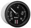 Autometer Stack 52mm -30INHG to +30 PSI (Incl T-Fitting) Pro Stepper Motor Boost Press Gauge - Black - ST3312
