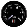 Autometer Stack 52mm 8-18V Pro Stepper Motor Battery Voltage Gauge - Black - ST3316